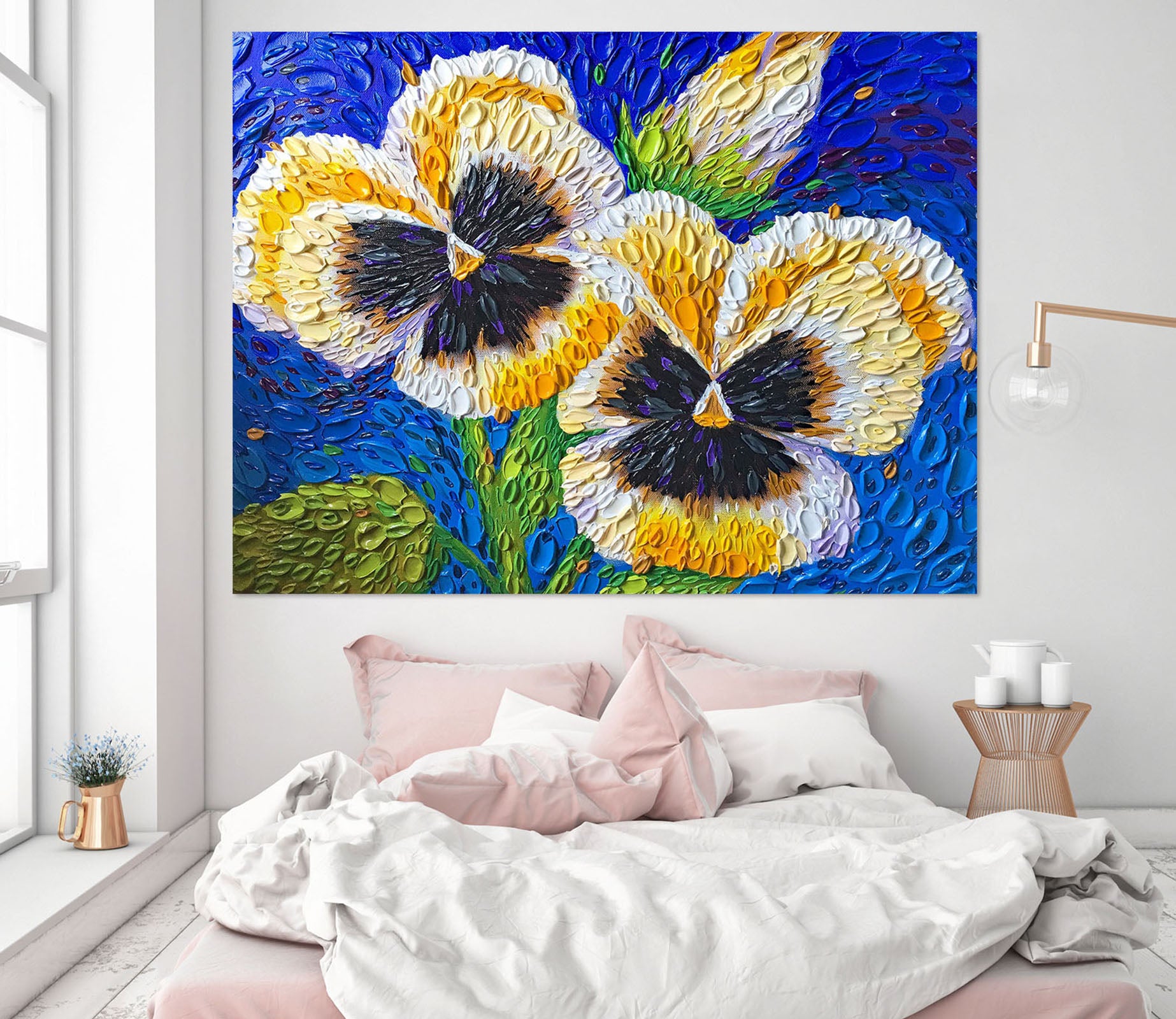 3D Pansy 034 Dena Tollefson Wall Sticker