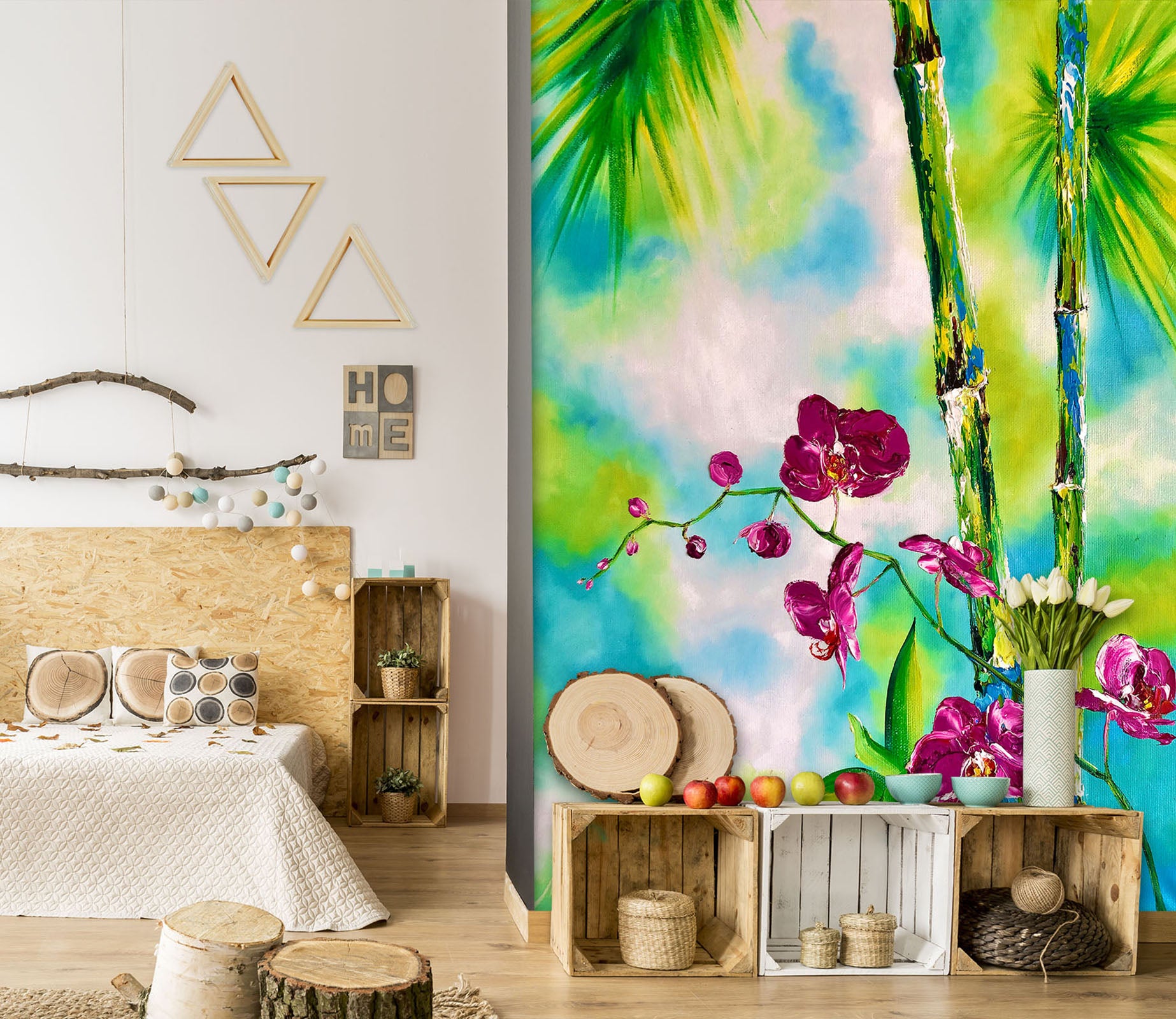 3D Bamboo Flower 294 Skromova Marina Wall Mural Wall Murals