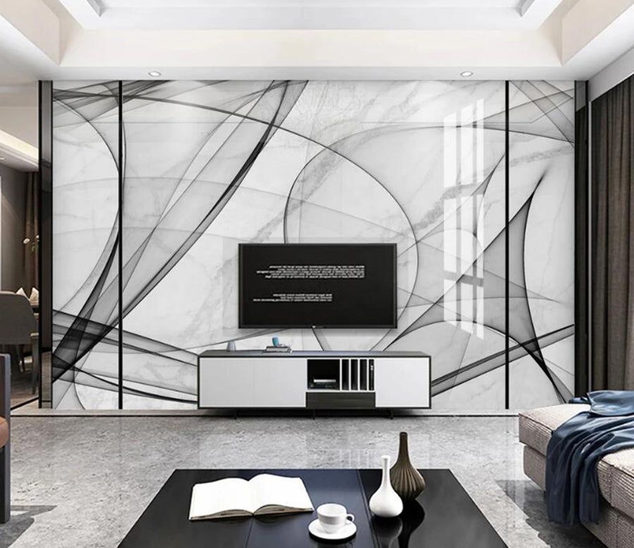 3D Frame Ink Line 797 Wall Murals