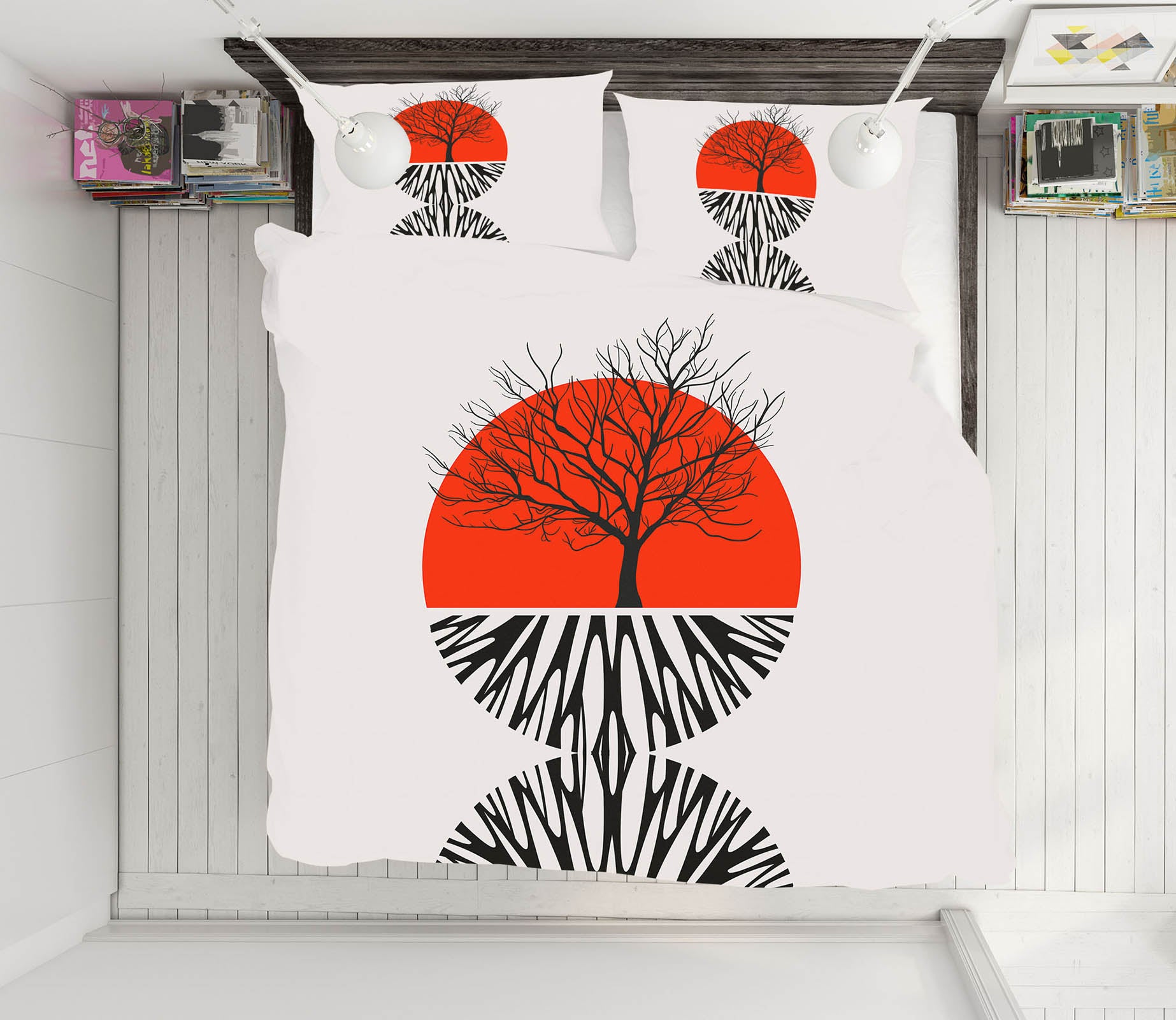 3D Round Dead Tree 234 Boris Draschoff Bedding Bed Pillowcases Quilt