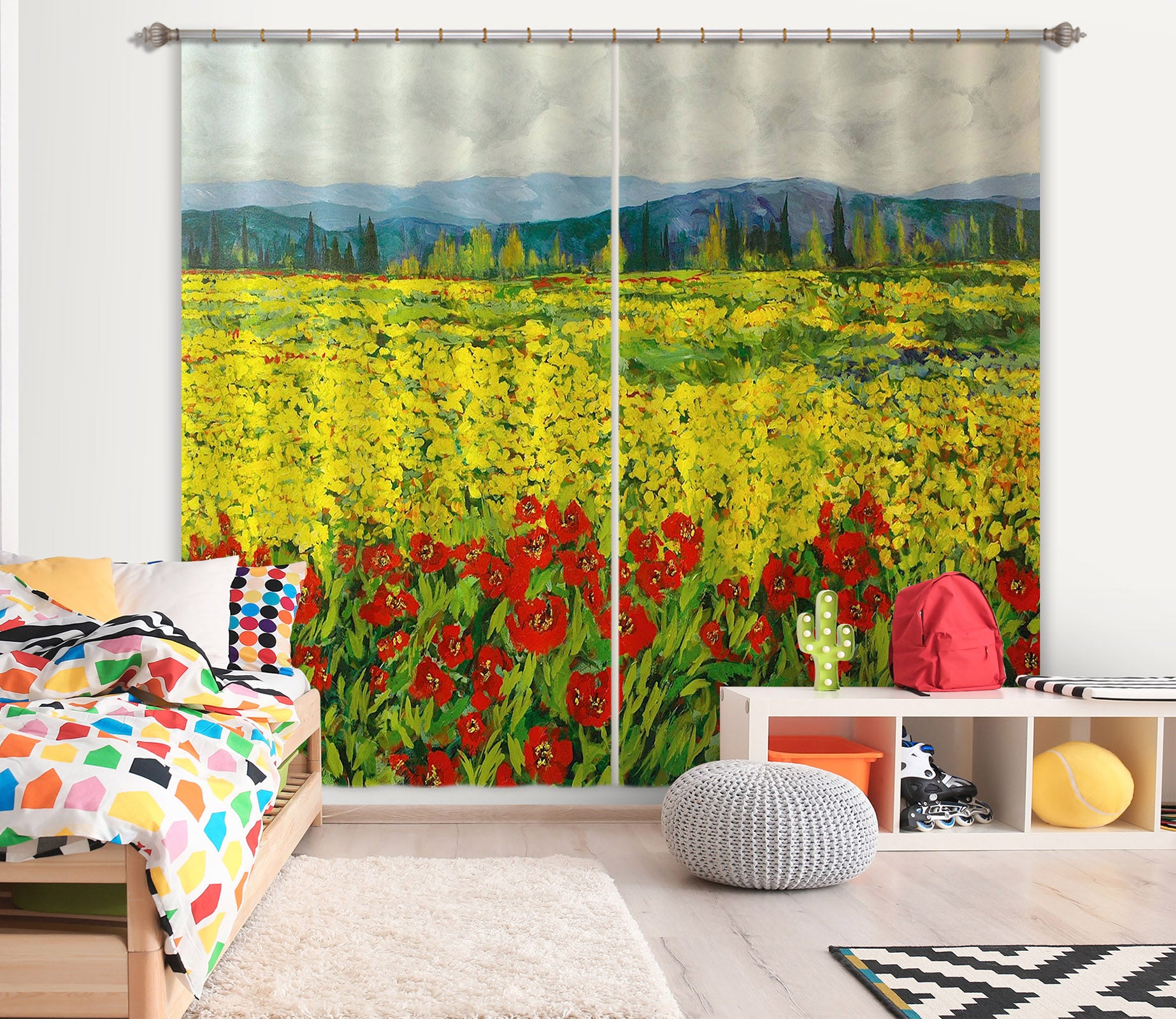 3D Flowers Everywhere 137 Allan P. Friedlander Curtain Curtains Drapes