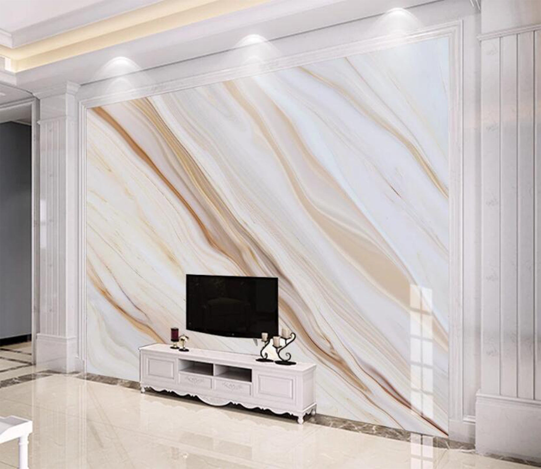 3D Yellow Interlaced Streamlines 2187 Wall Murals