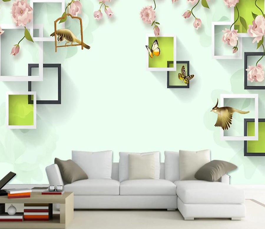 3D Animal Frame 014 Wall Murals