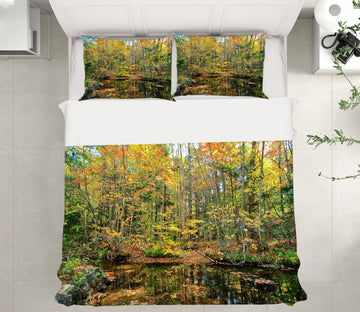3D Pond Reflections 62192 Kathy Barefield Bedding Bed Pillowcases Quilt