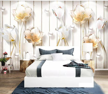 3D Pearl Flower 329 Wall Murals Wallpaper AJ Wallpaper 2 
