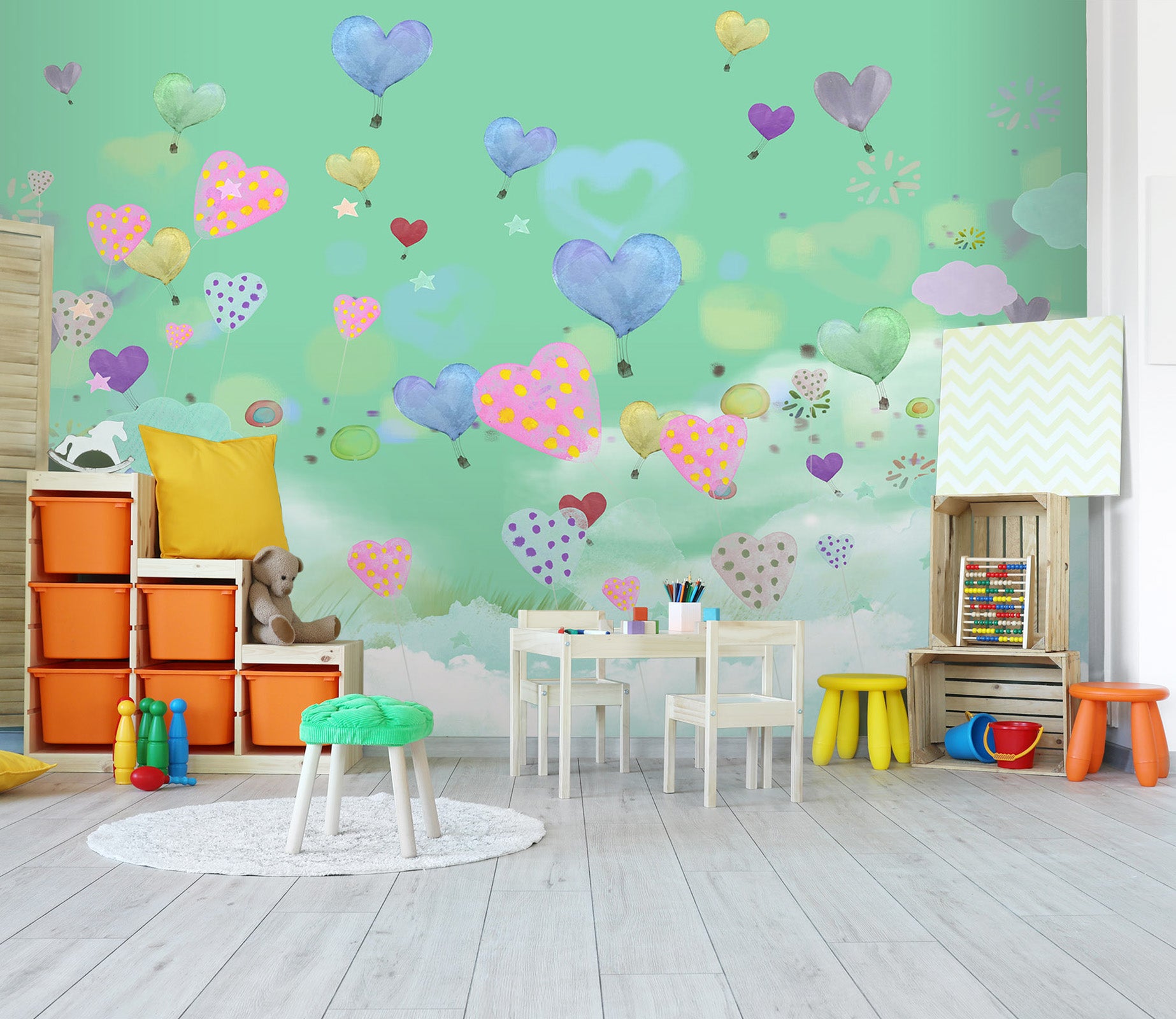 3D Cartoon Love Pattern 258 Wall Murals