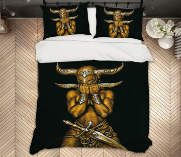 3D Horns Metallic Man 6220 Ciruelo Bedding Bed Pillowcases Quilt