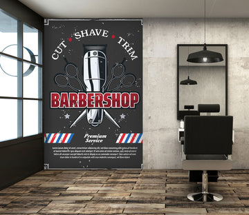 3D Hair Clipper 1440 Barber Shop Wall Murals