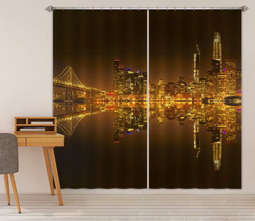 3D Golden City 181 Marco Carmassi Curtain Curtains Drapes