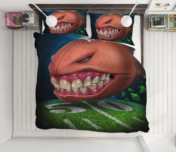 3D Football Tooth 4058 Tom Wood Bedding Bed Pillowcases Quilt