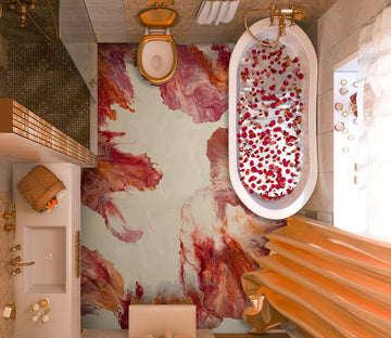 3D Red Pattern 98199 Valerie Latrice Floor Mural  Wallpaper Murals Self-Adhesive Removable Print Epoxy