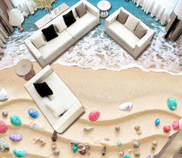 3D Beach Shells 489 Floor Mural  Wallpaper Murals Rug & Mat Print Epoxy waterproof bath floor