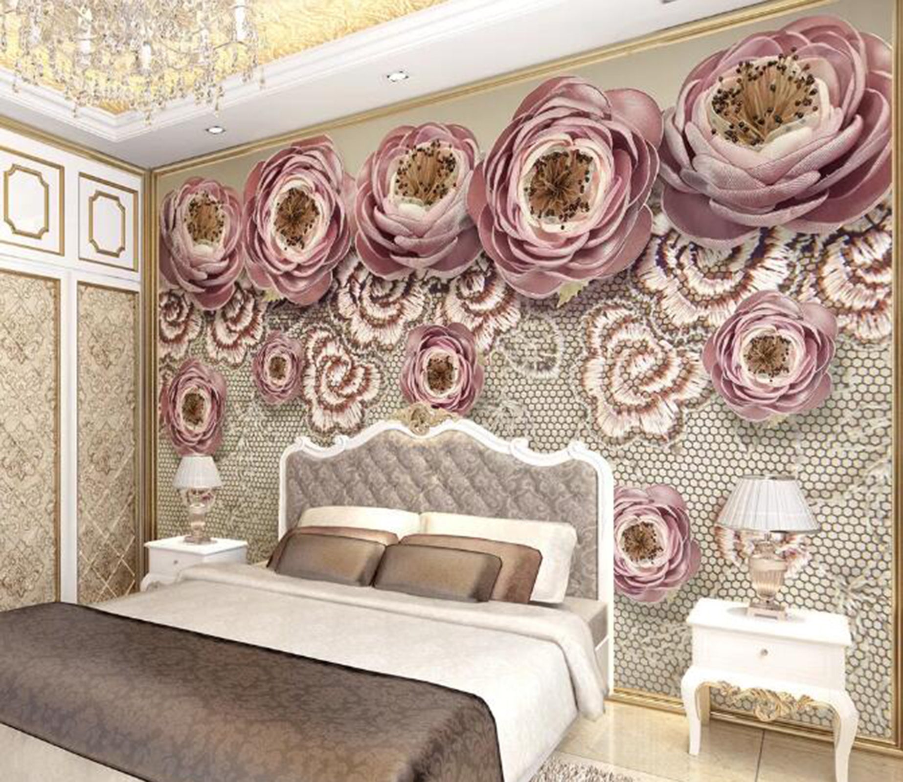3D Flower Butterfly WG79 Wall Murals Wallpaper AJ Wallpaper 2 
