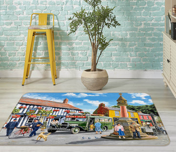 3D In The Market Place 1081 Trevor Mitchell Rug Non Slip Rug Mat