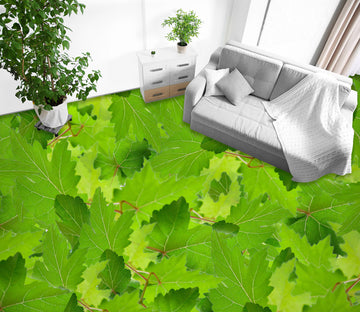3D Lush Green Leaves 561 Floor Mural  Wallpaper Murals Rug & Mat Print Epoxy waterproof bath floor