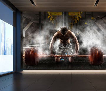 3D Overweight Barbell 110 Wall Murals Wallpaper AJ Wallpaper 2 