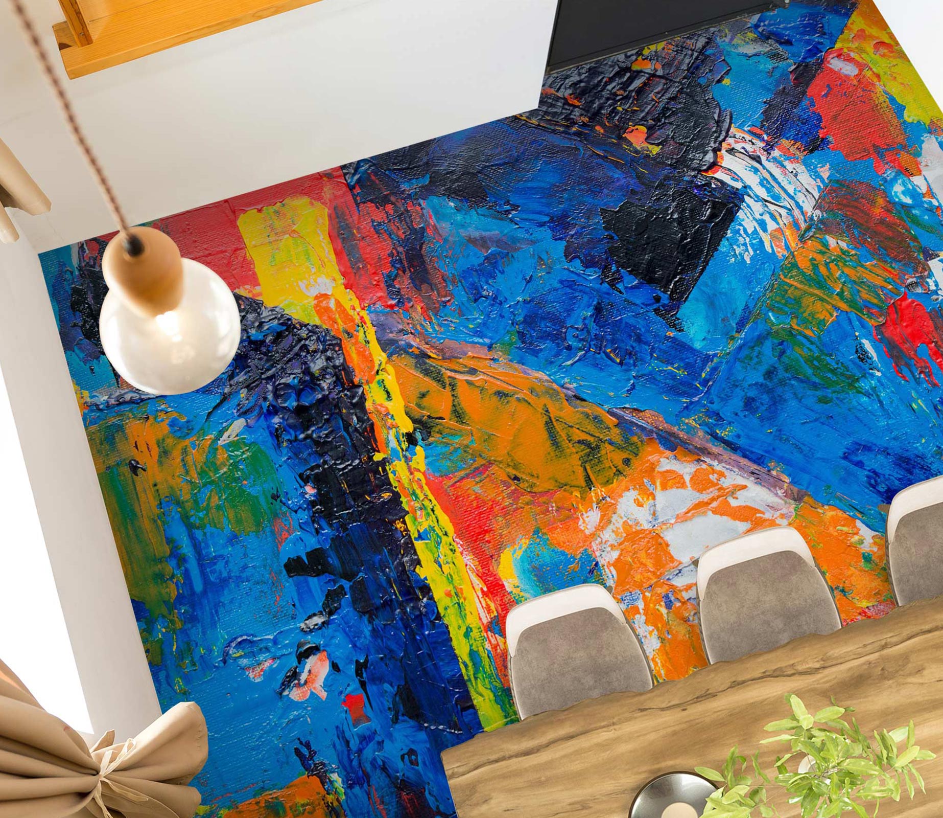 3D Abstract Oil Painting 1115 Floor Mural
