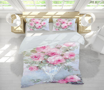 3D Pink Flower Glass Vase 2114 Debi Coules Bedding Bed Pillowcases Quilt