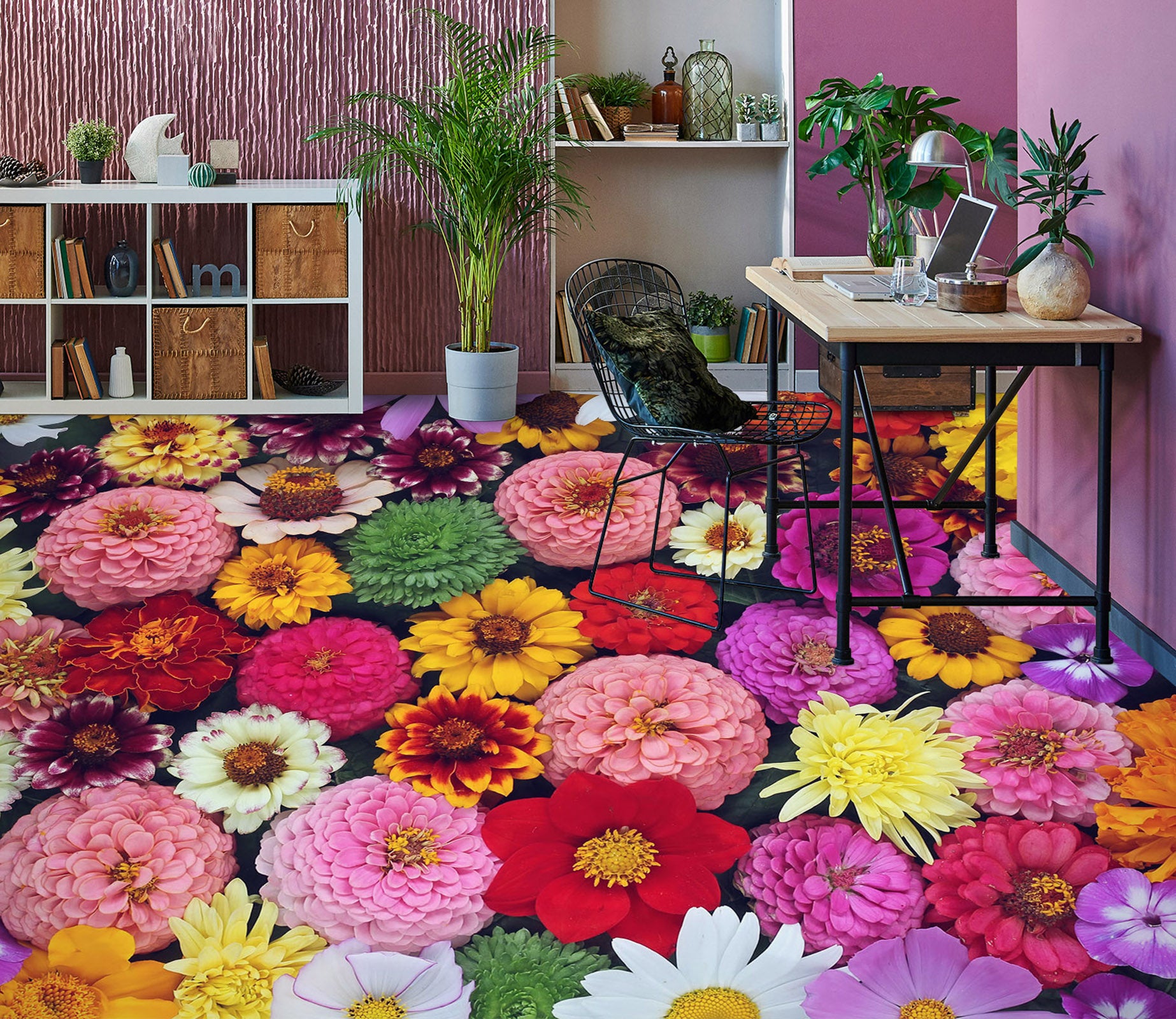 3D Rich Chrysanthemum 560 Floor Mural  Wallpaper Murals Rug & Mat Print Epoxy waterproof bath floor