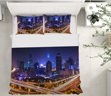 3D Silent City 2107 Marco Carmassi Bedding Bed Pillowcases Quilt
