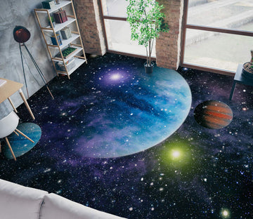 3D Blue Planets 094 Floor Mural  Wallpaper Murals Rug & Mat Print Epoxy waterproof bath floor