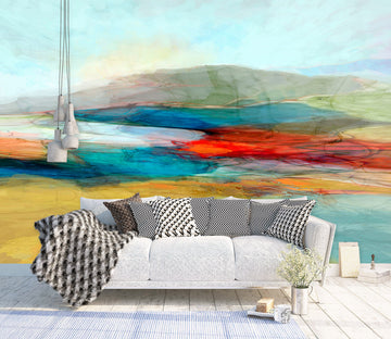 3D Colored Lake 1547 Michael Tienhaara Wall Mural Wall Muralss