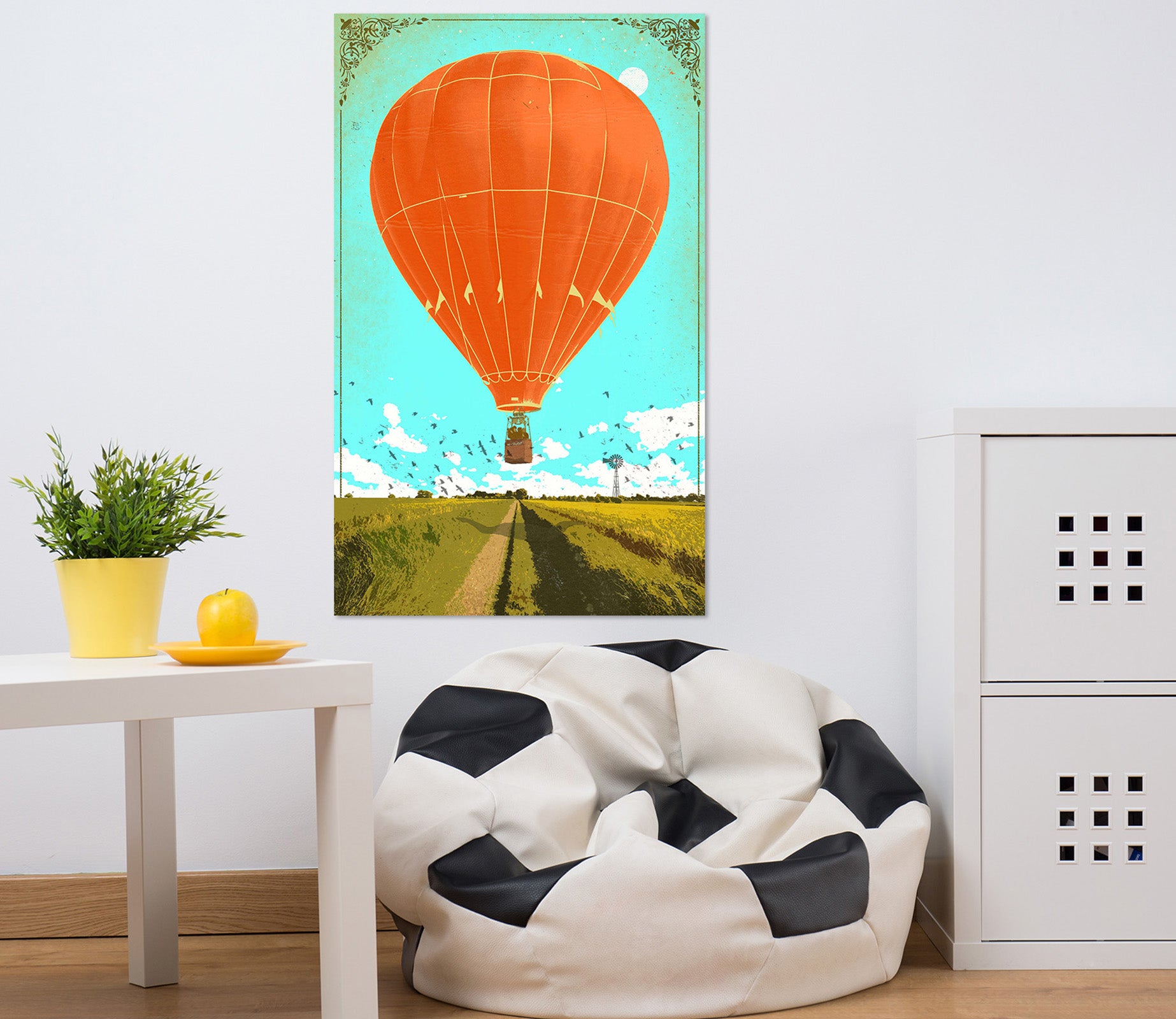 3D Hot Air Balloon 017 Showdeer Wall Sticker