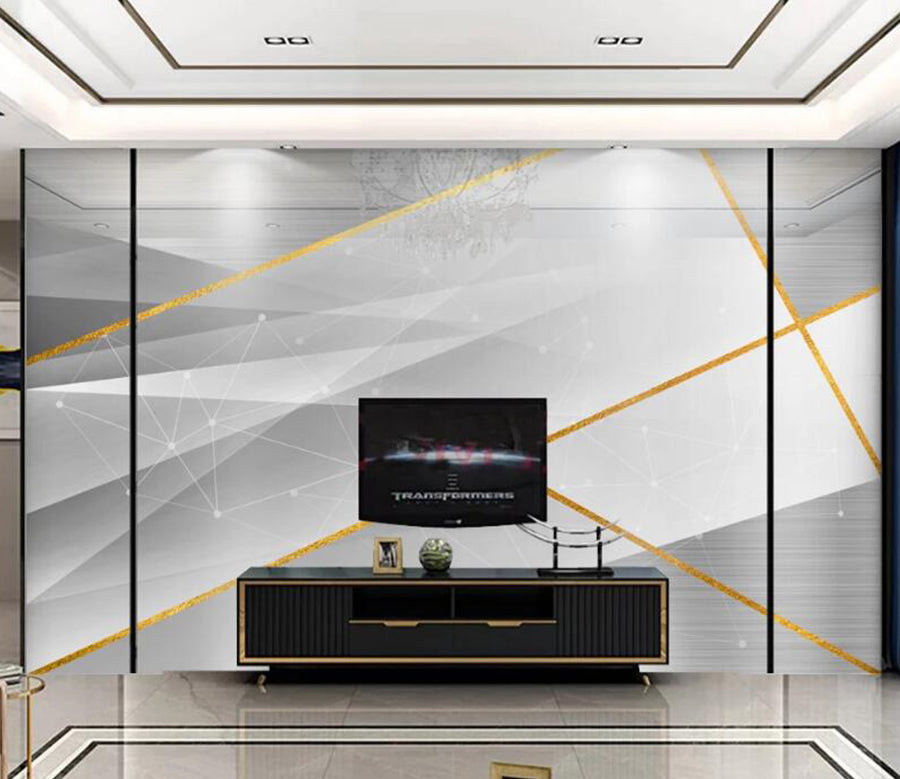 3D Staggered Lines 112 Wall Murals