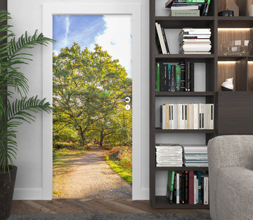 3D Road Grass Trees 101190 Assaf Frank Door Mural