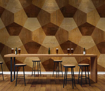 3D Colored Wooden Geometry WC25 Wall Murals Wallpaper AJ Wallpaper 2 