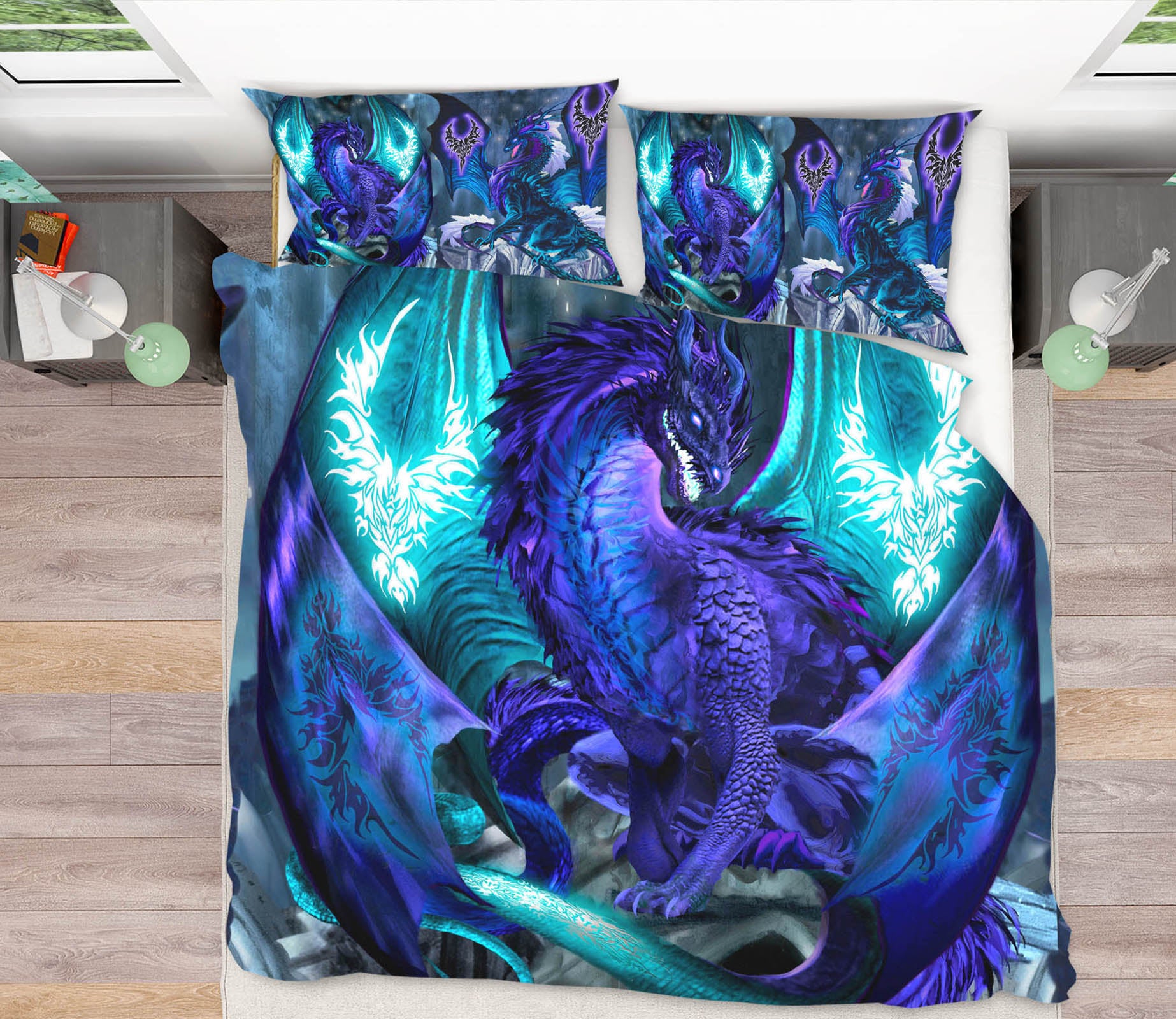 3D Purple Dragon 8322 Ruth Thompson Bedding Bed Pillowcases Quilt Cover Duvet Cover