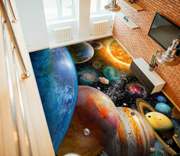 3D Cosmic Planet Adrian Chesterman Floor Mural  Wallpaper Murals Self-Adhesive Removable Print Epoxy