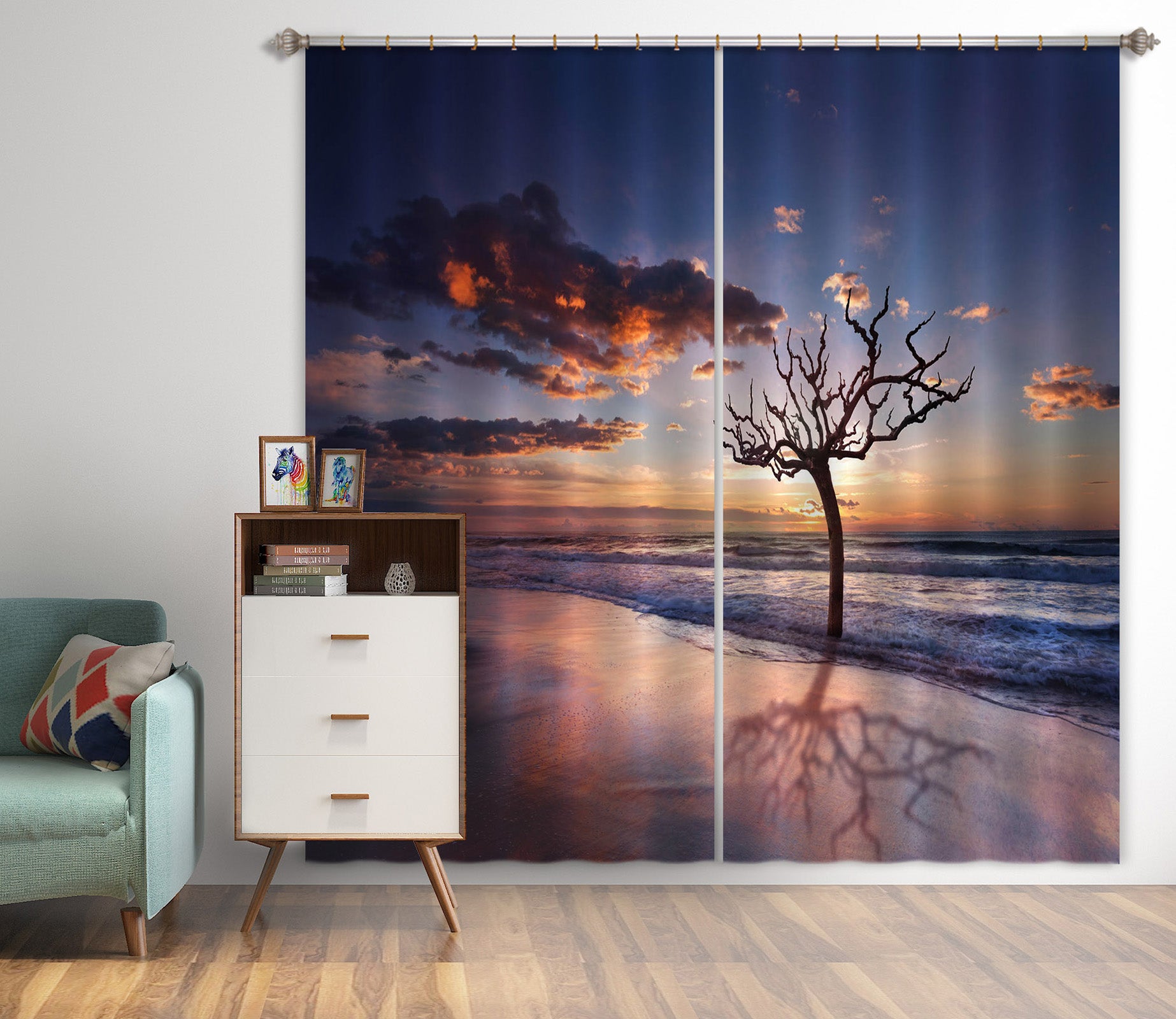 3D Sea Tree 178 Marco Carmassi Curtain Curtains Drapes