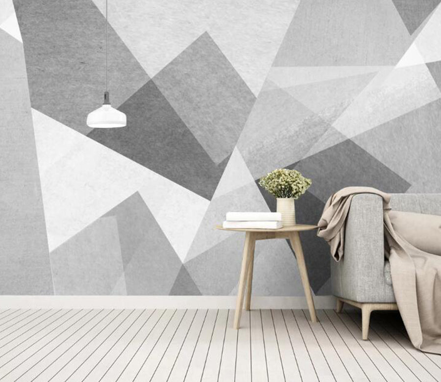 3D Gray Polygon 420 Wall Murals