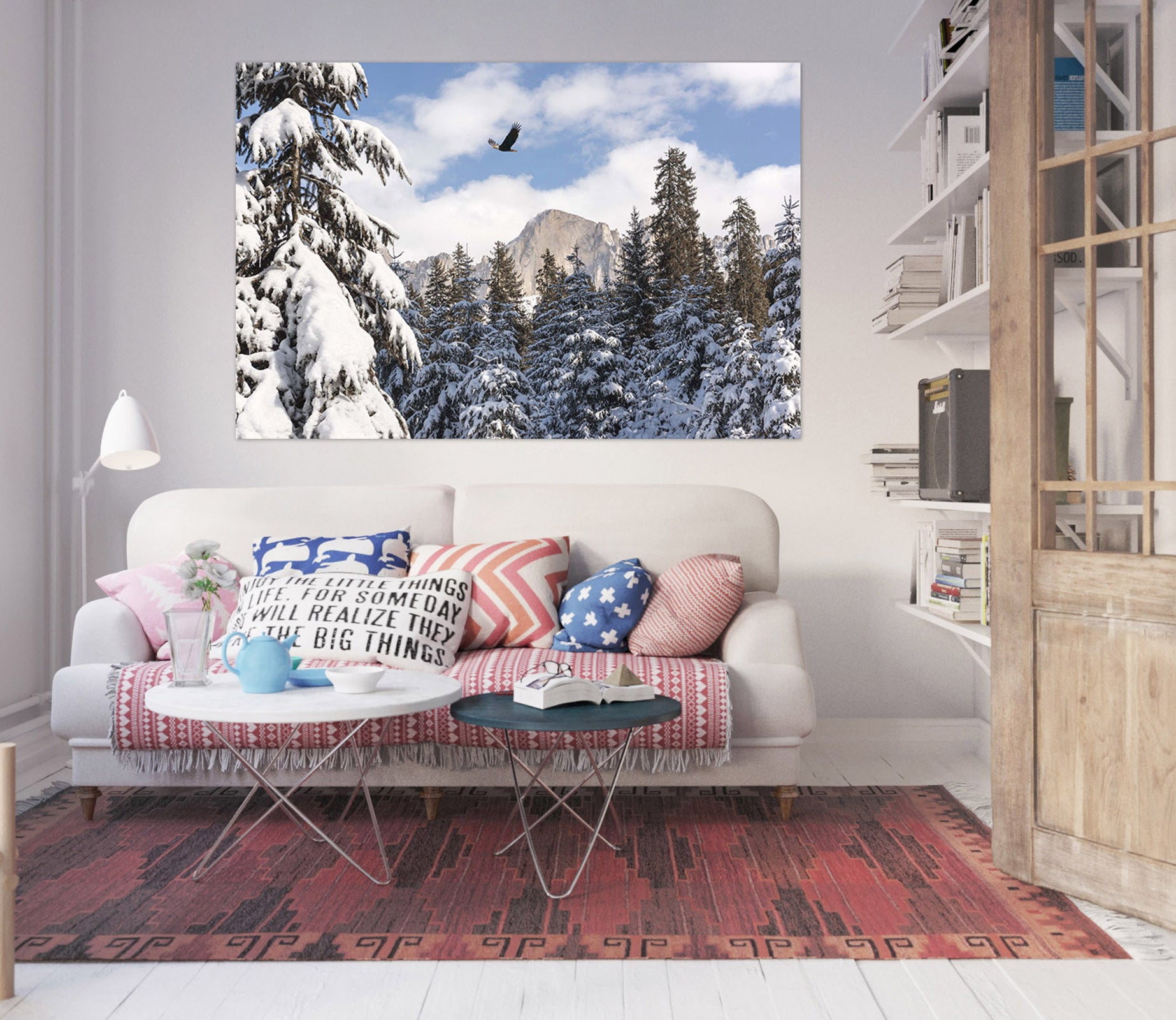 3D Heavy Snow Forest 116 Marco Carmassi Wall Sticker