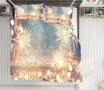 3D Fireworks 53001 Christmas Quilt Duvet Cover Xmas Bed Pillowcases