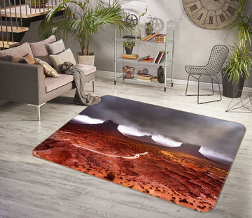3D Red Desert 1132 Marco Carmassi Rug Non Slip Rug Mat