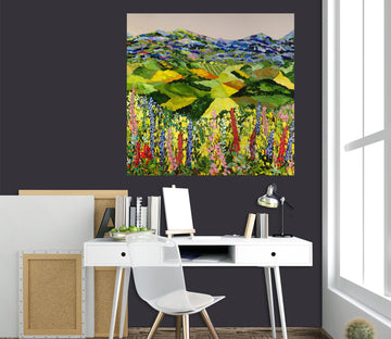 3D Colored Flowers 143 Allan P. Friedlander Wall Sticker
