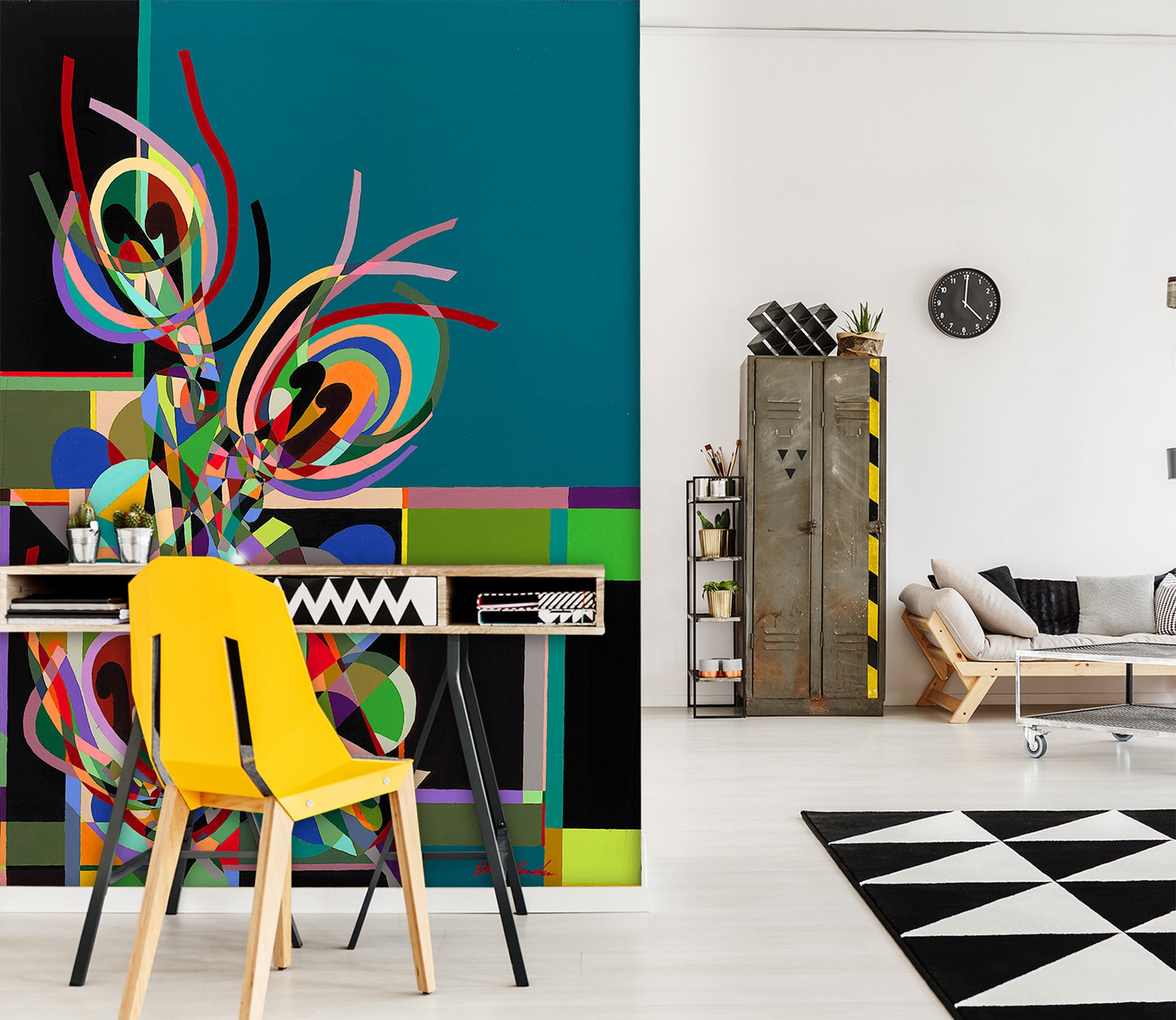 3D Color Pattern 261 Allan P. Friedlander Wall Mural Wall Murals