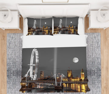 3D Bridge Building Moon 8610 Assaf Frank Bedding Bed Pillowcases Quilt