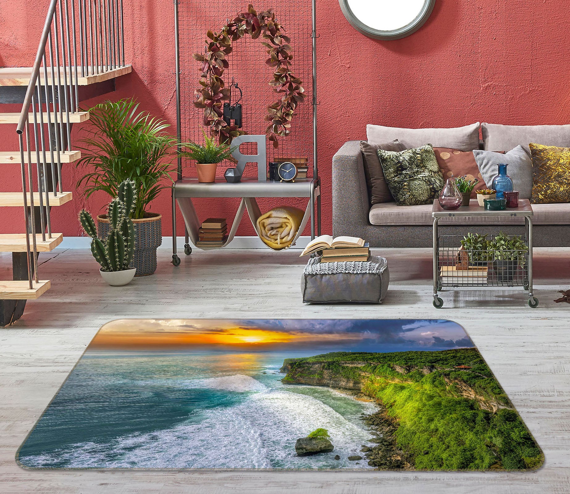 3D Forest River Water 1170 Marco Carmassi Rug Non Slip Rug Mat