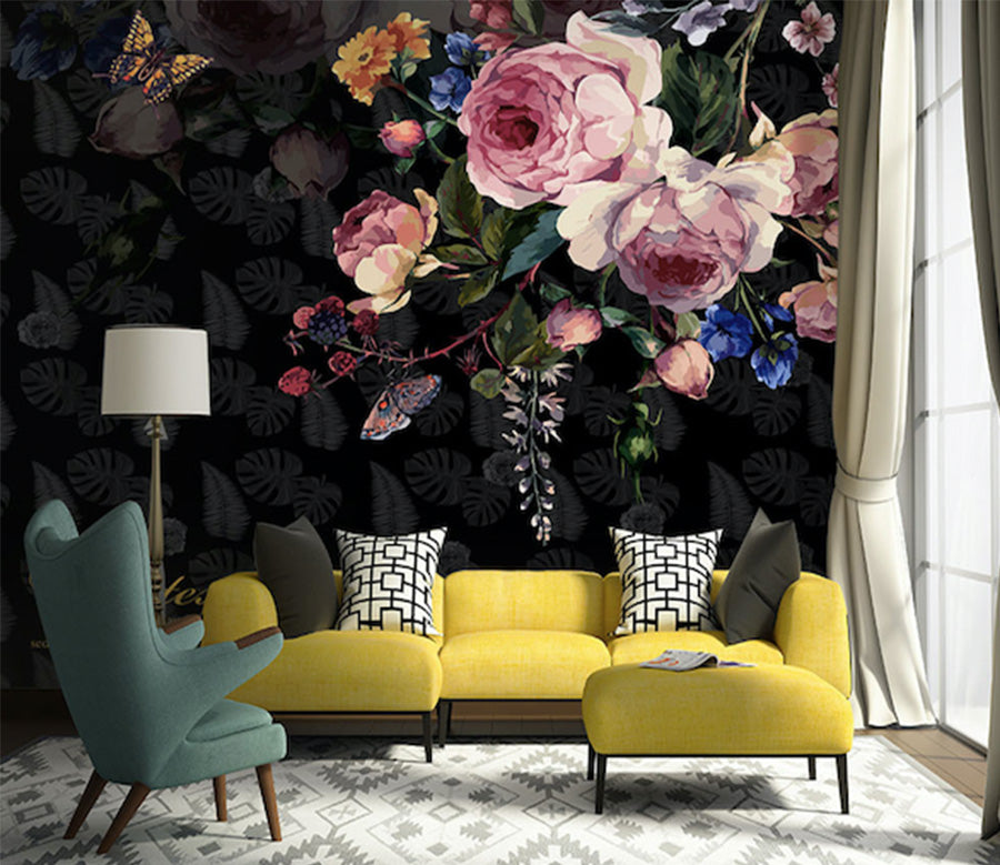 3D Pink Rose WG105 Wall Murals