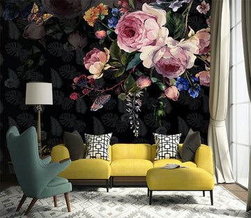 3D Pink Rose WG105 Wall Murals