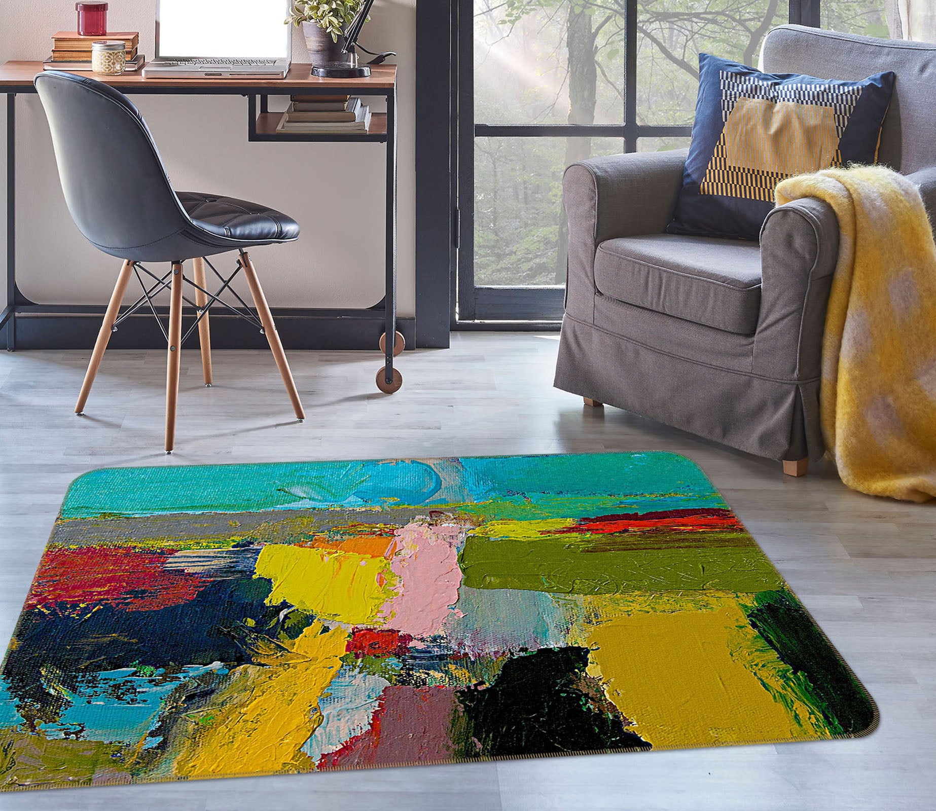 3D Color Painting 1060 Allan P. Friedlander Rug Non Slip Rug Mat