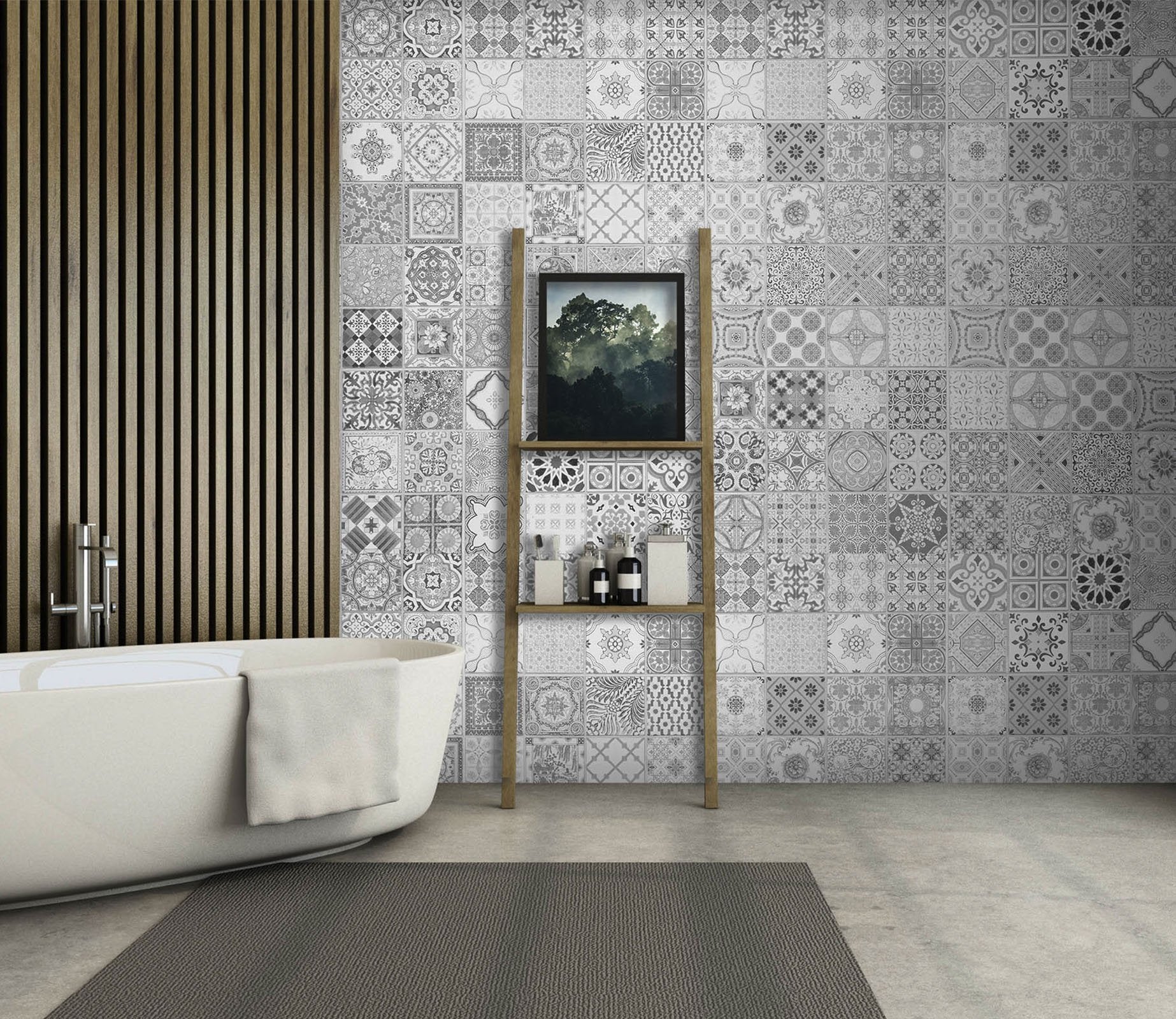 3D Mosaic Pattern 016 Marble Tile Texture Wallpaper AJ Wallpaper 2 