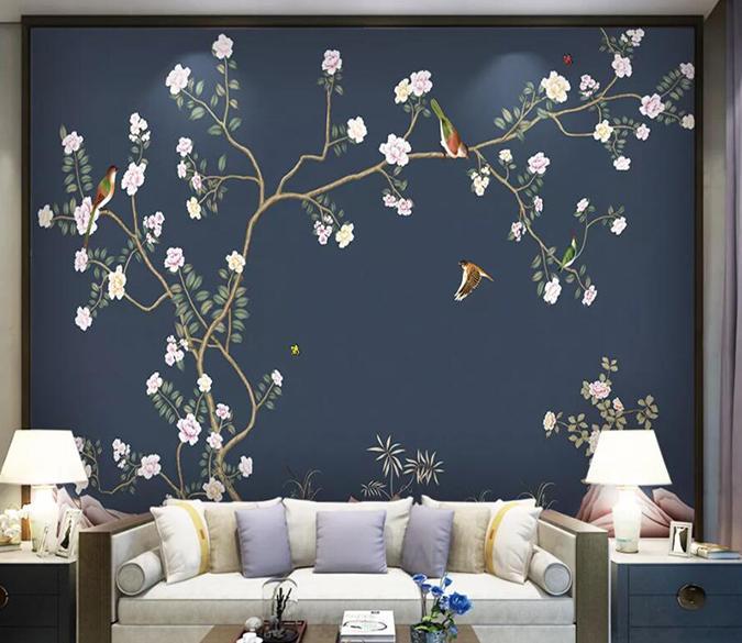 3D Plum Tree 901 Wall Murals Wallpaper AJ Wallpaper 2 
