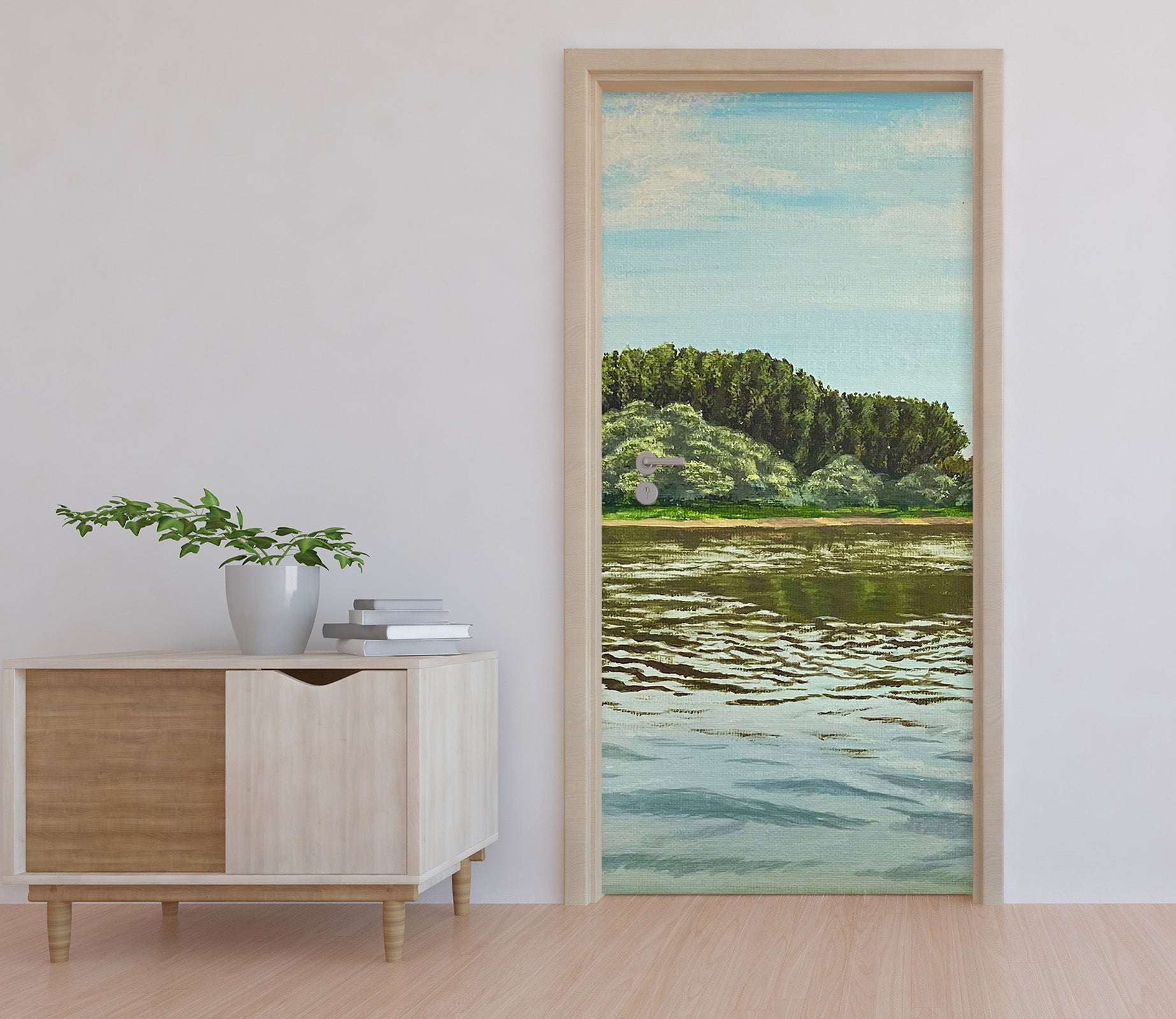 3D Lake Woods 9433 Marina Zotova Door Mural
