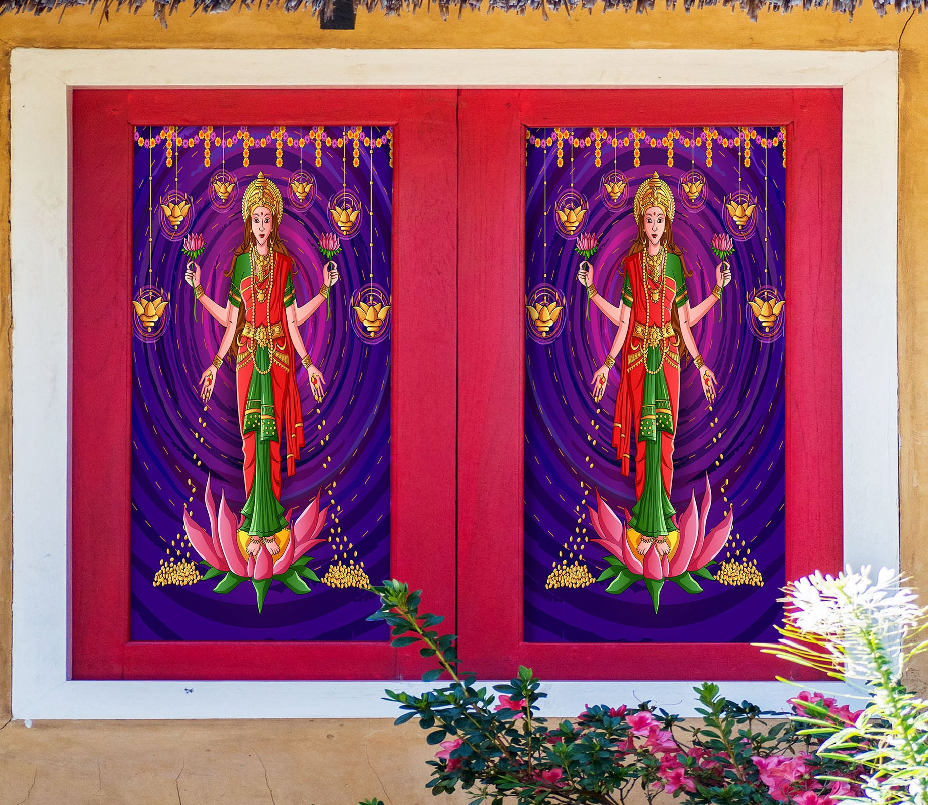 3D Crown Woman 227 Window Film Print Sticker Cling Stained Glass UV Block