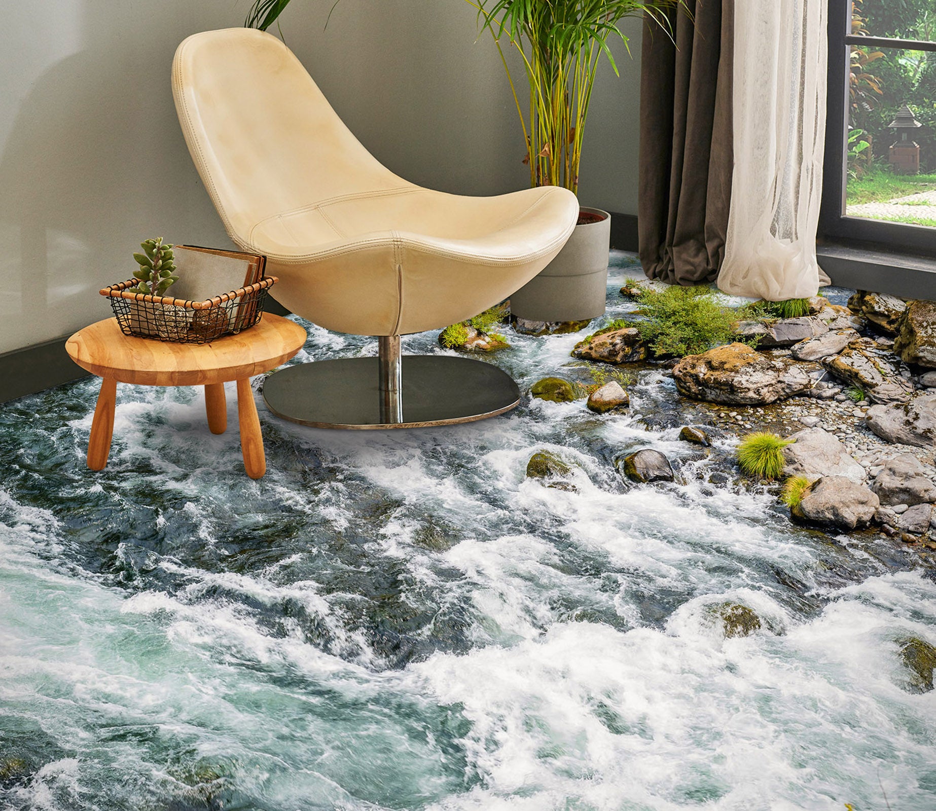 3D Wave Story 735 Floor Mural  Wallpaper Murals Rug & Mat Print Epoxy waterproof bath floor