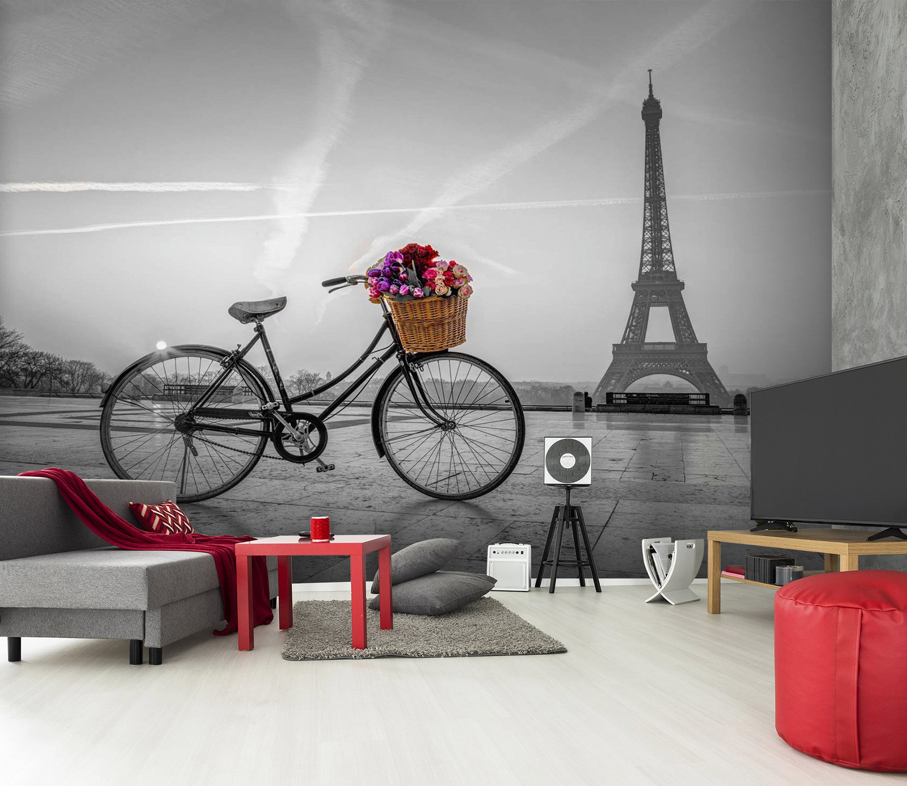3D Bicycle Flower 007 Assaf Frank Wall Mural Wall Murals